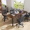 Conference Table with Metal Frame, Cable Grommets and Adjustable Feet